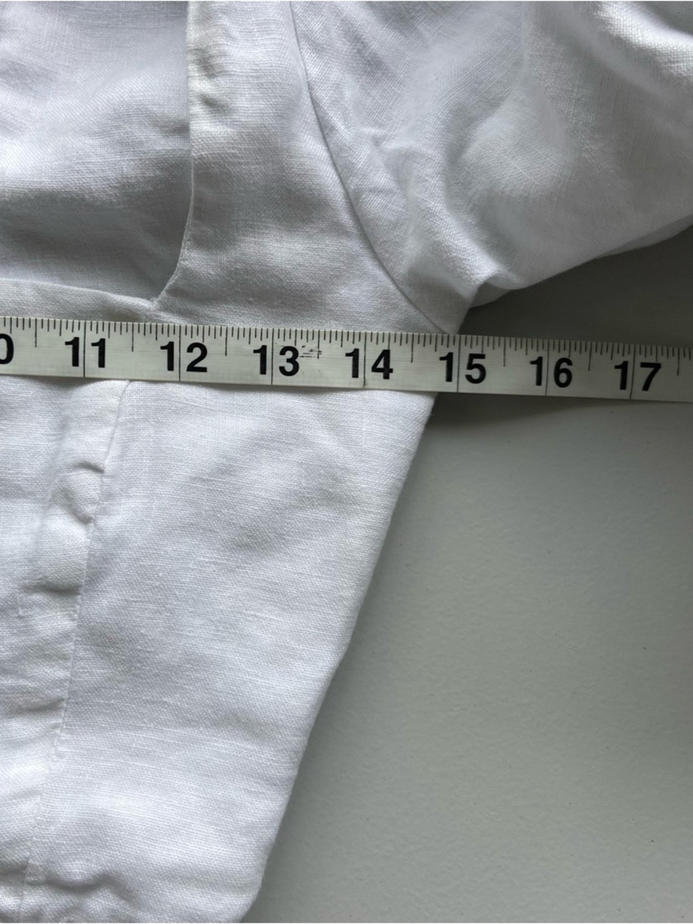 Reformation Yucca Crop Top White Linen Puff Sleeve Square Neck Smocked Sz 0 - Picture 10 of 11